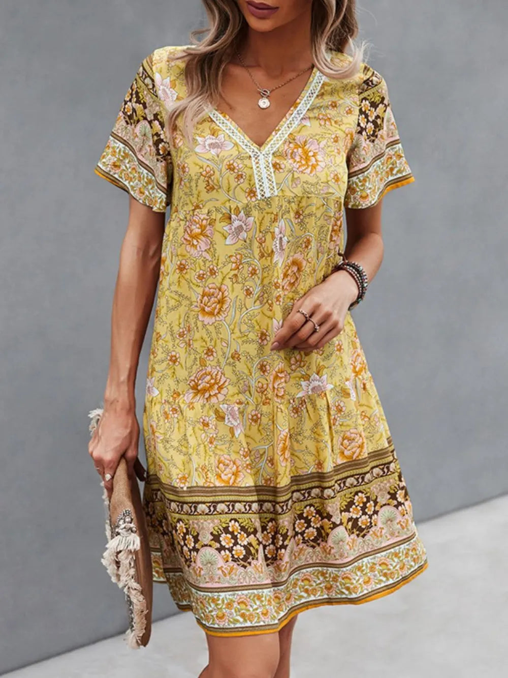 bella mini dress Bella Mini Dress - Boho Style - Cotton - S-XL
