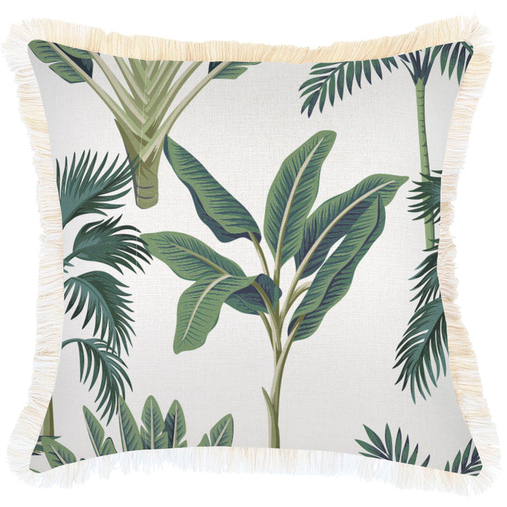 Tropical Del Coco-Fringe Accent-Cushion Cover-60cm X 60cm