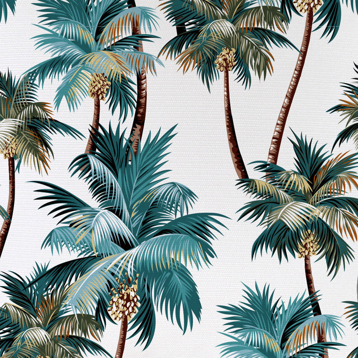 Palm Trees Coastal-Natural-Indoor Outdoor Cushion Cover-With Piping-45cm X 45cm