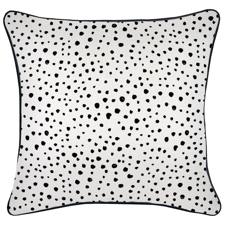 Lunar Black Spot-With Black Piping-Indoor Outdoor Cushion Cover-45cm X 45cm