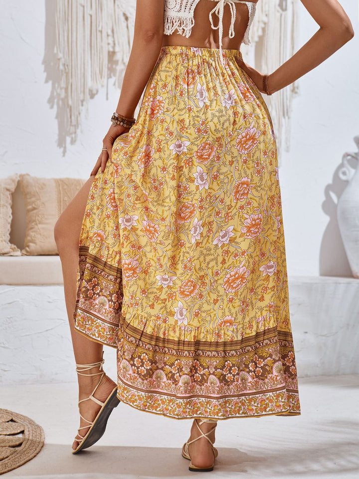 Bella Boho Maxi Skirt - Gold Yellow. Size S-XL | Rezortly