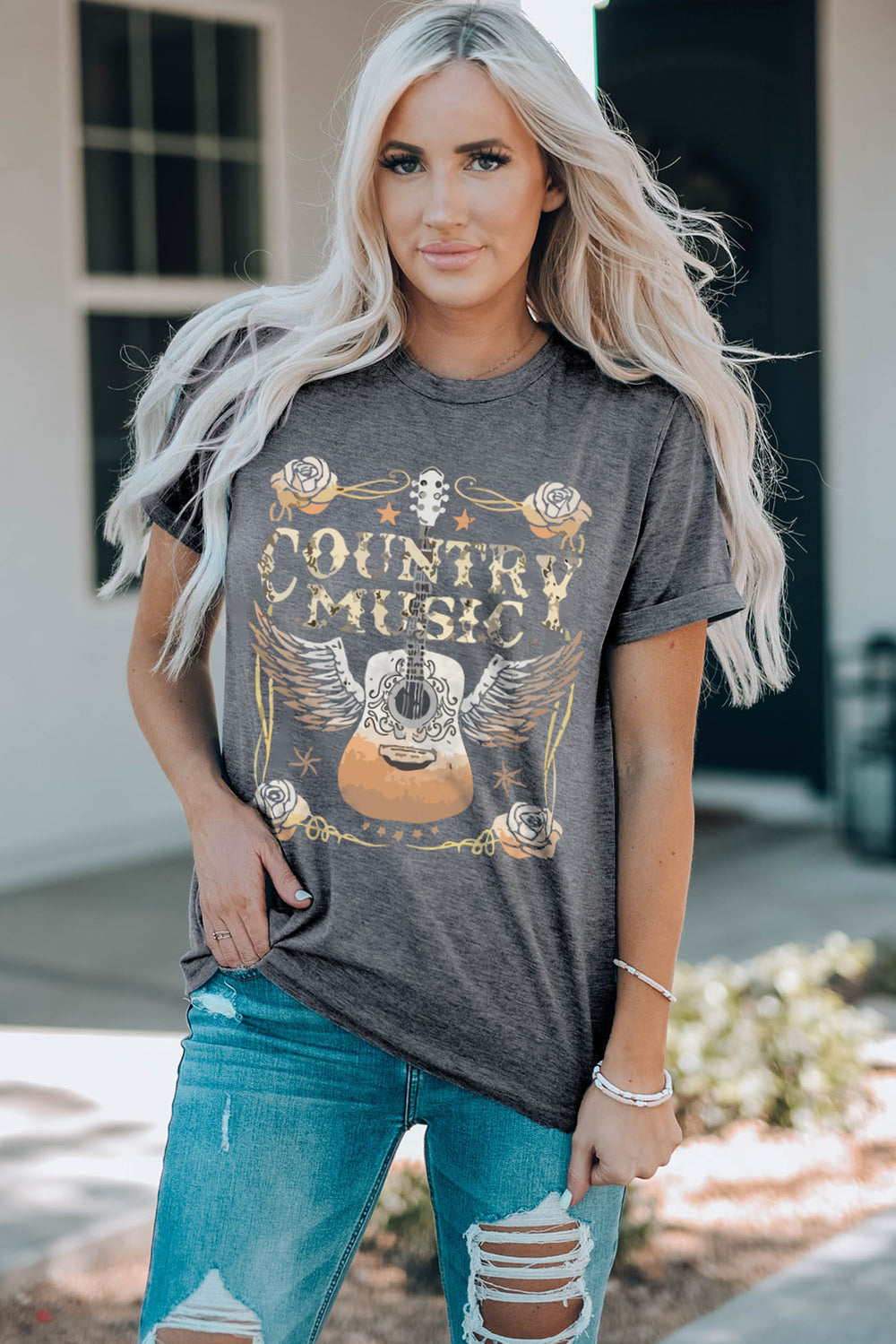 Eva Country Music Graphic T-Shirt  - Outback Country Style - S-2XL | Rezortly