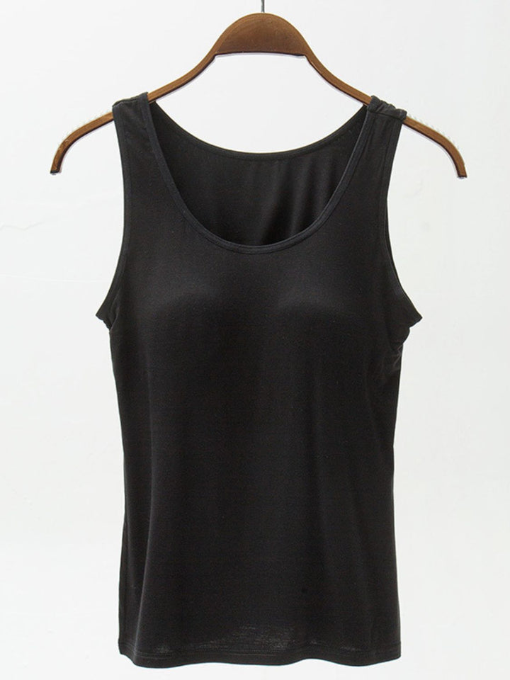 Jane Basic Tank with Bra - Black. Size S-3XL | Rezortly