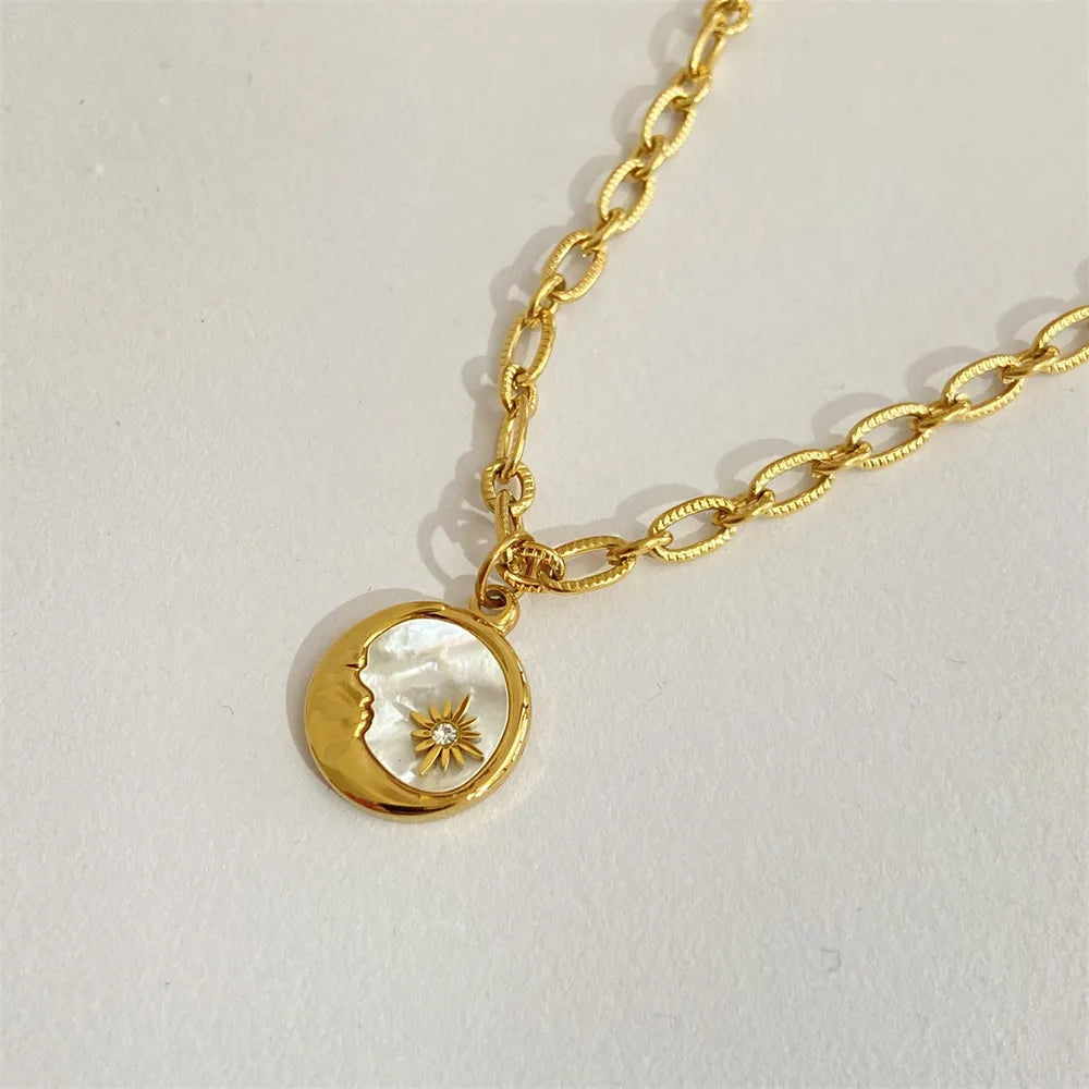 Temple Of The Moon 18K Gold-Plated Necklace | Rezortly