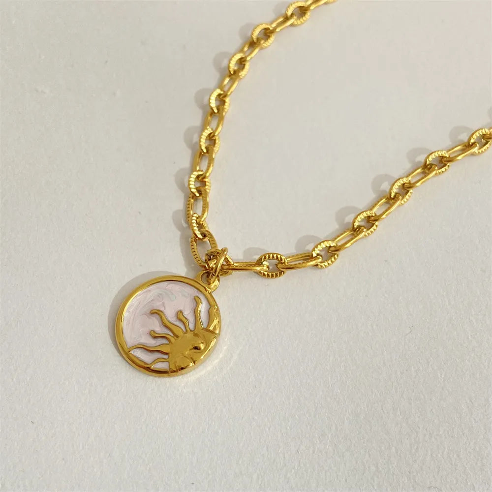 Temple Of The Sun 18K Gold-Plated Necklace | Rezortly