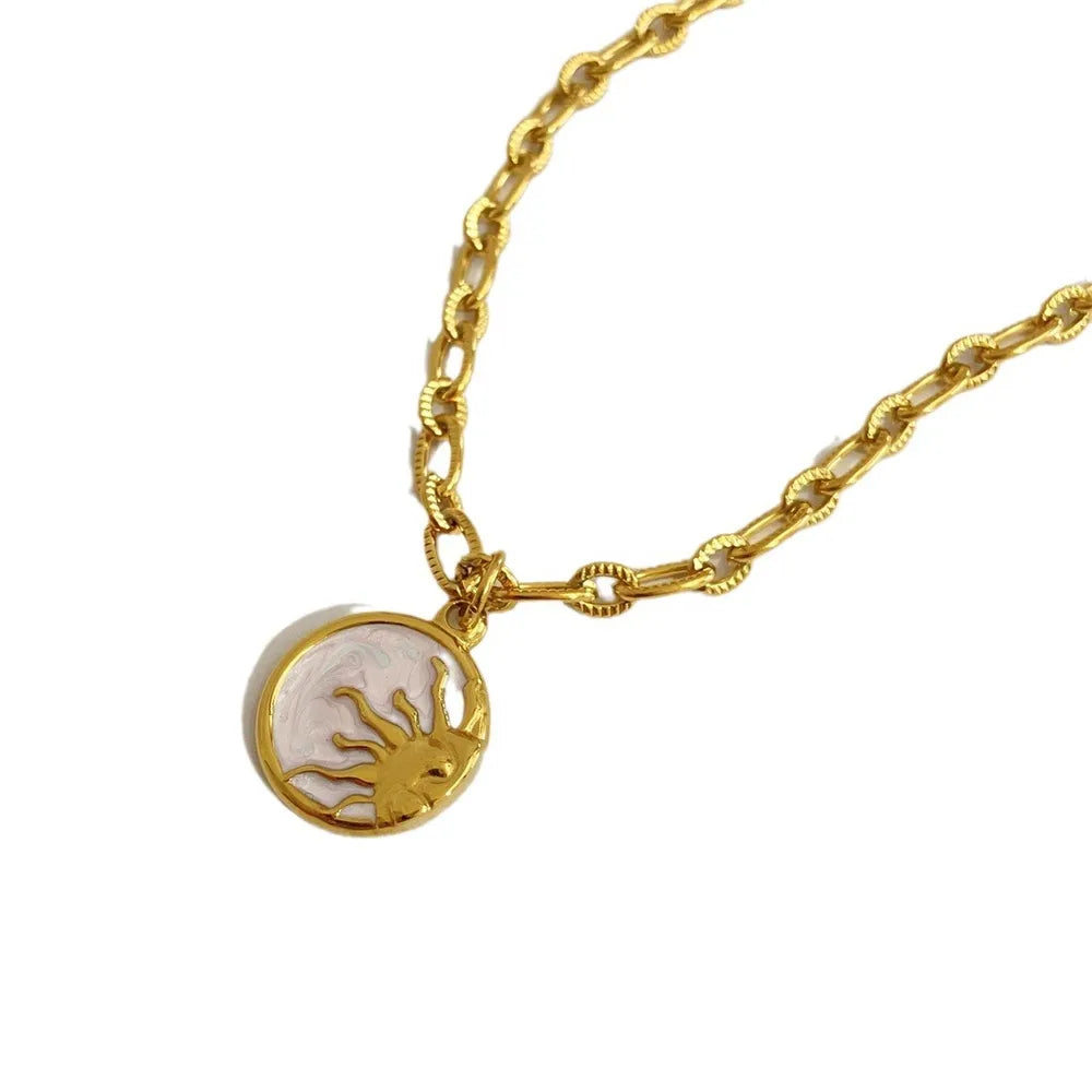 Temple Of The Sun 18K Gold-Plated Necklace | Rezortly