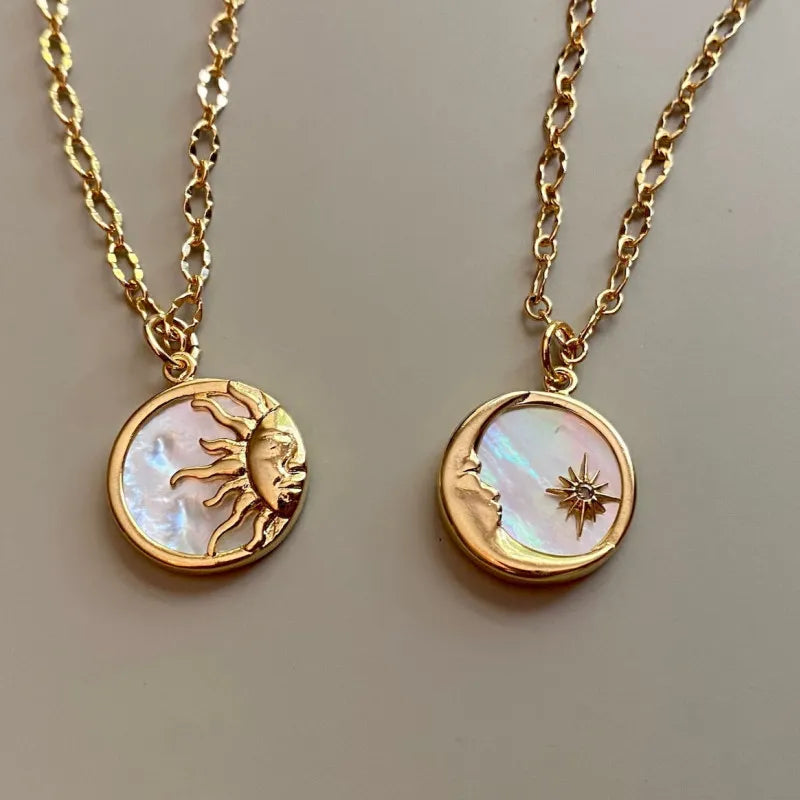 Temple Of The Sun & Moon 18K Gold-Plated Necklace | Rezortly