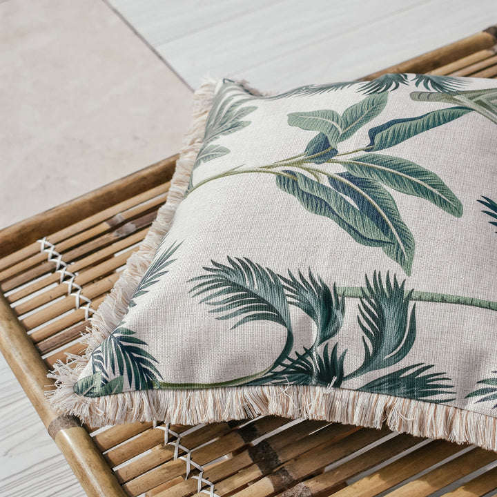 Tropical Del Coco-Fringe Accent-Cushion Cover-60cm X 60cm