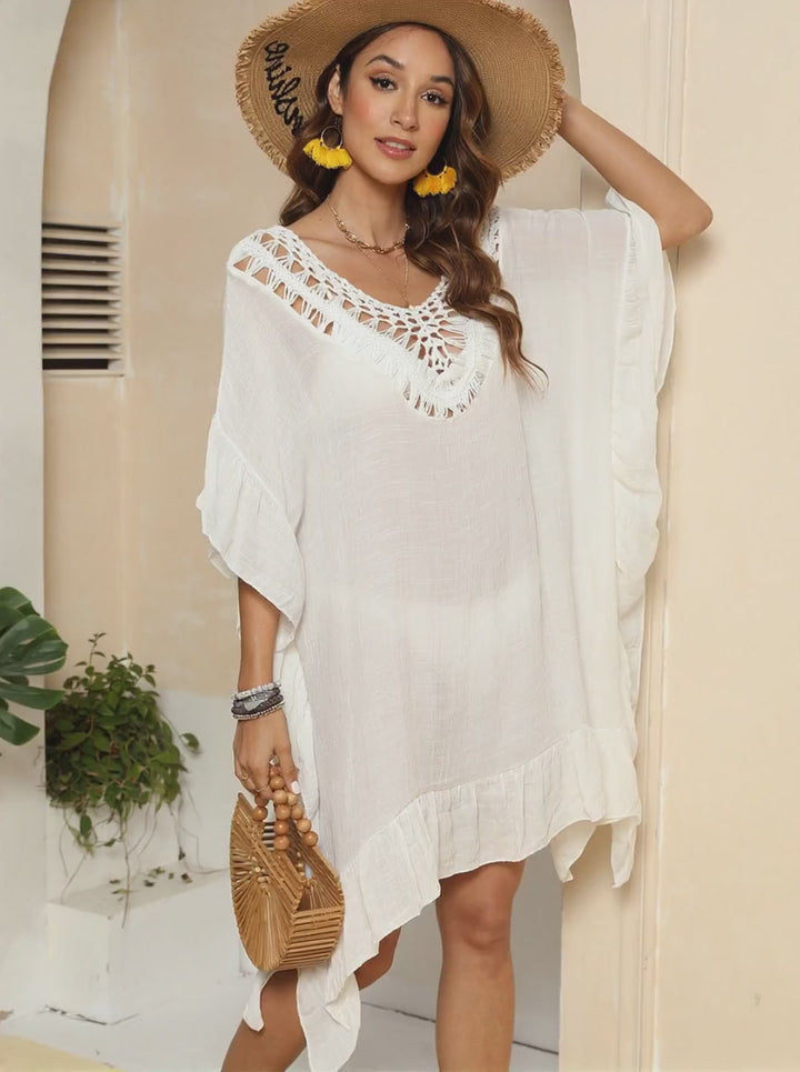 Ebony Crochet Half Sleeve Cover-Up