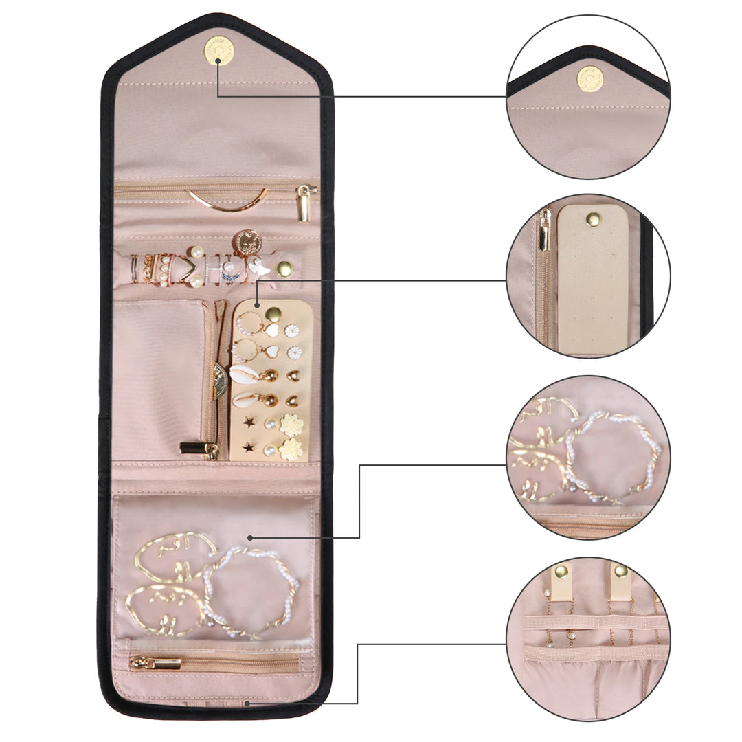 Compact Mini Sized Women's Travel Jewelry Organiser Case | Rezortly.com