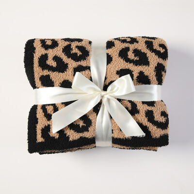 Zanzibar Cuddley Leopard Print Decorative Throw Blanket - Black | Rezortly.com