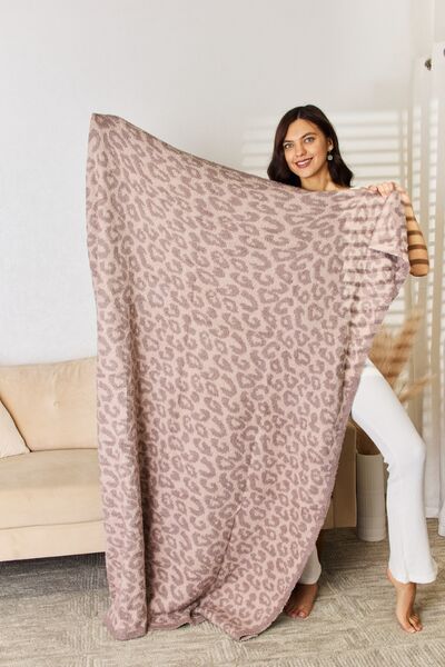 Zanzibar Cuddley Leopard Print Decorative Throw Blanket - Mocha | Rezortly.com
